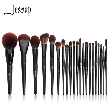 Jessup Makeup Brushes set,13/16/21pcs Premium Synthetic Big Powder Brush Foundation Concealer Eyeshadow Liner Wooden T271